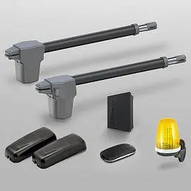 Комплект приводов для распашных ворот AN-Motors ATW-400KIT + фотоэлементы P5103 + сигнальная лампа F5002